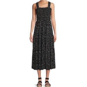 BeachLunchLounge Elsa smocked polka-dot layered eco-responsible dress size M